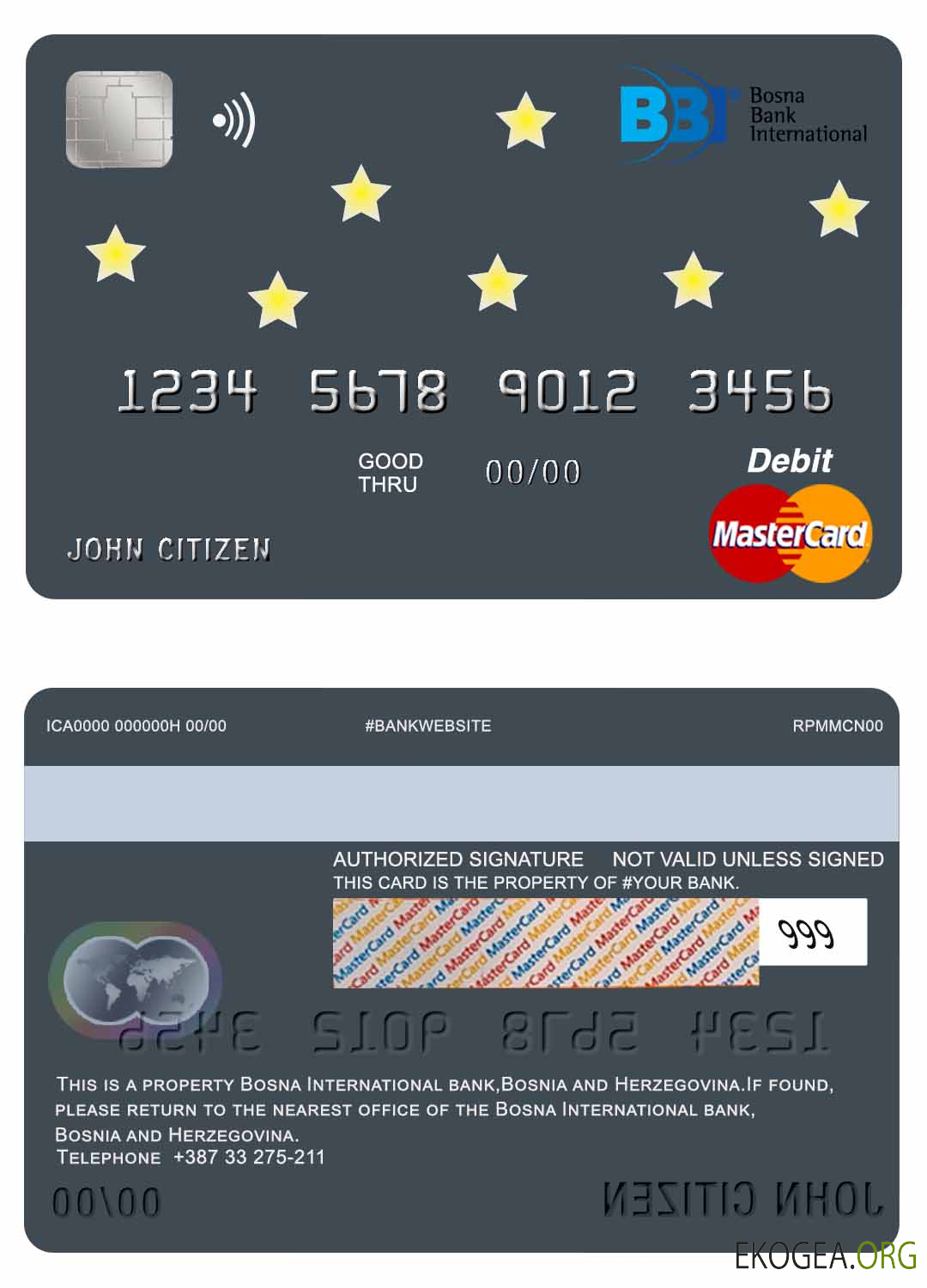 Bosnie Herzégovine Mastercard de la Bosna International Bank